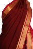 Traditional Contrast Pure Mysore Crepe Silk Saree 